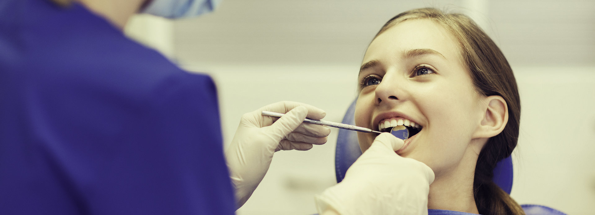 schoolgirl undergoing dental checkup Marietta, GA