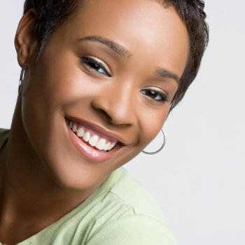 Afro-American woman with a perfect smile