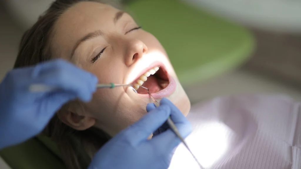 Patient receiving dental implants in Buford at modern clinic